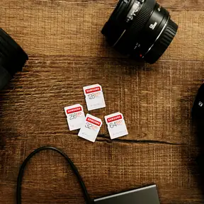 Memory cards and camera
