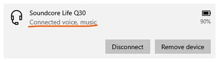 Disconnect or remove your connected Bluetooth device on Windows 10