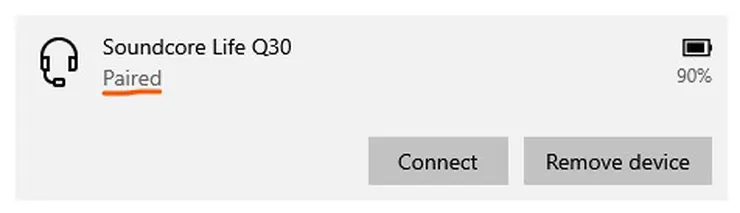 Connect a paired Bluetooth device on Windows 10