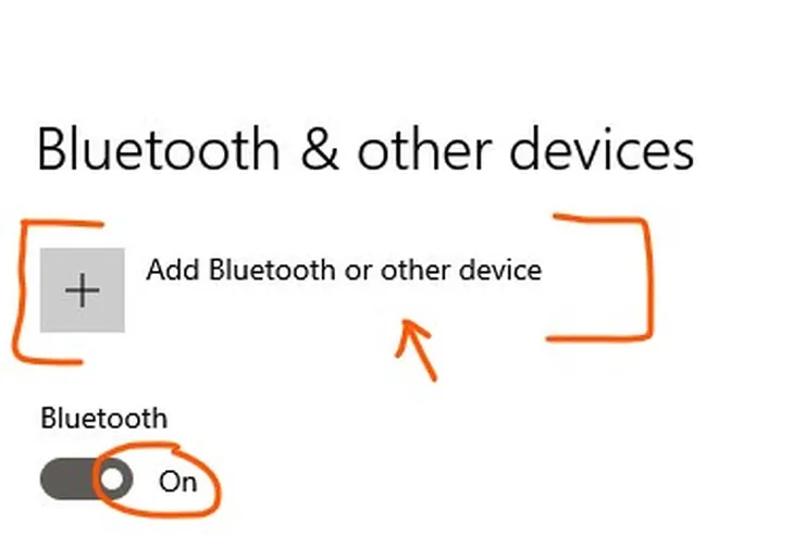 Add Bluetooth or other device on Windows 10