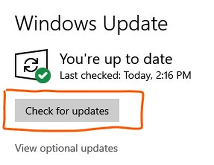 Check for Windows 10 updates