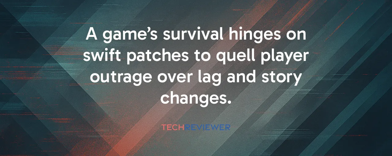 A game’s survival hinges on swift patches to quell player outrage over lag and story changes.