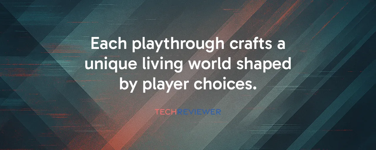 Each playthrough crafts a unique living world shaped by player choices.