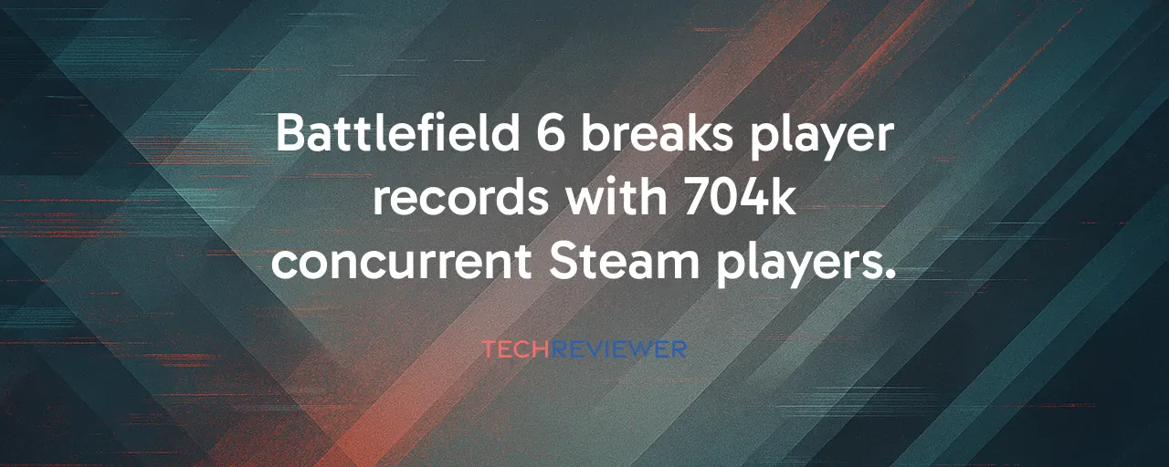 Battlefield 6 breaks player records with 704k concurrent Steam players.