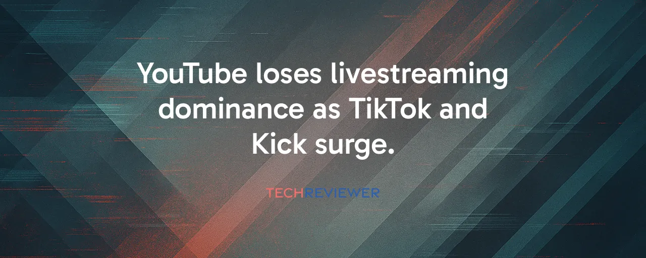 YouTube loses livestreaming dominance as TikTok and Kick surge.