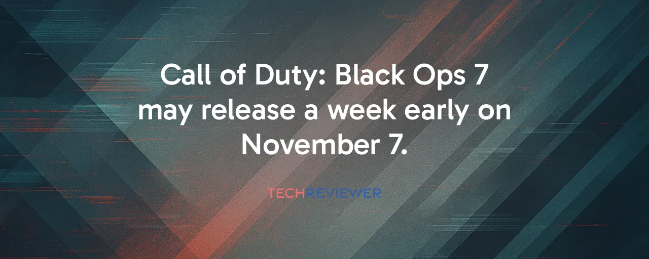 Call of Duty: Black Ops 7 may release a week early on November 7.