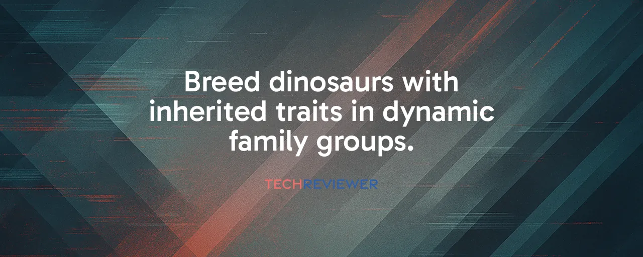 Breed dinosaurs with inherited traits in dynamic family groups.