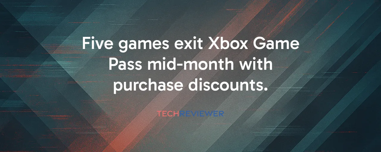 Five games exit Xbox Game Pass mid-month with purchase discounts.
