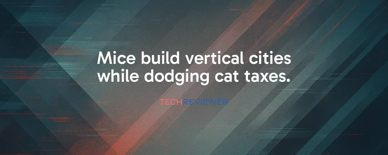 Mice build vertical cities while dodging cat taxes.