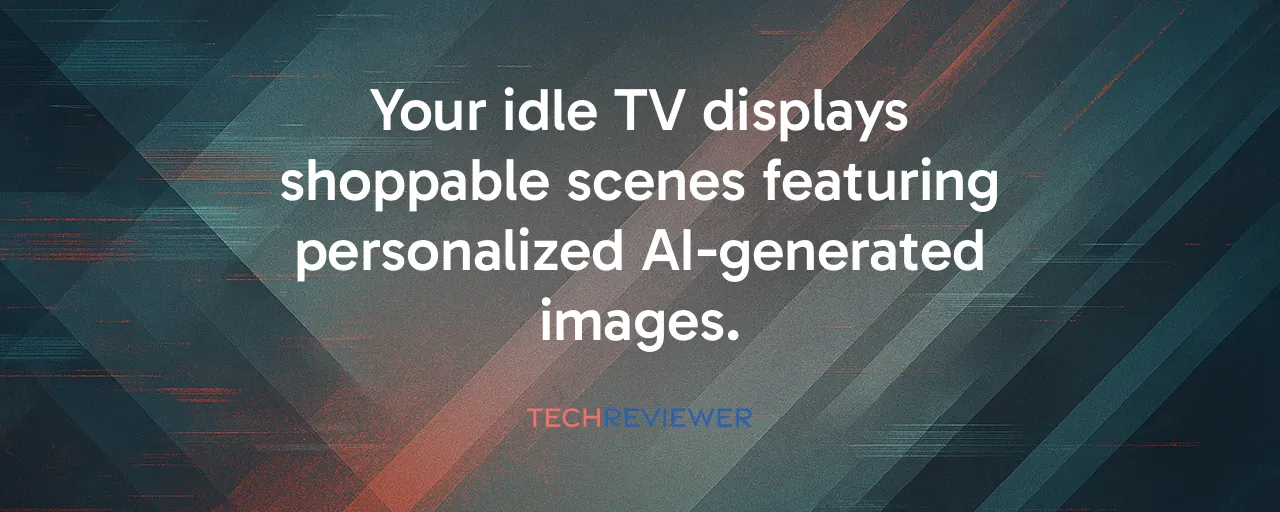 Your idle TV displays shoppable scenes featuring personalized AI-generated images.