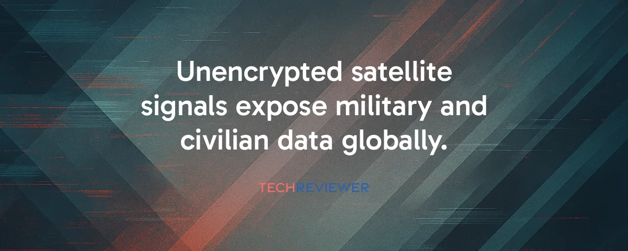 Unencrypted satellite signals expose military and civilian data globally.
