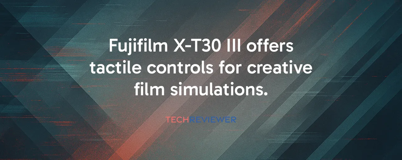 Fujifilm X-T30 III offers tactile controls for creative film simulations. Fujifilm X-T30 III offers tactile controls for creative film simulations.